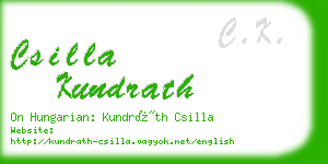 csilla kundrath business card